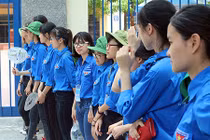 Ảnh: Những tình nguyện viên xinh đẹp tiếp sức thi THPT Quốc gia 2017