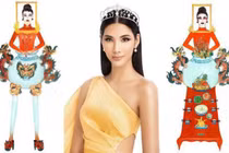 Trang phục 'Bàn thờ' của Hoàng Thùy lọt top bình chọn tại Miss Universe