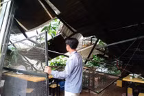 Hà Nội: Cành cây lớn gãy đổ vào quán ăn, nhiều người tháo chạy 