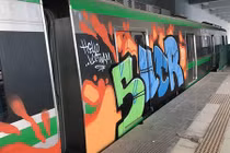 Công an điều tra Tàu Cát Linh - Hà Đông bị vẽ hình kỳ lạ