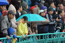 Hàng nghìn người đội mưa xem đua thuyền rồng ở hồ Tây, Hà Nội