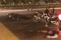 Đại úy CSCĐ bị xe máy kẹp 3 chạy ngược chiều tông tử vong