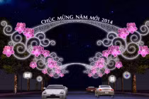 TP HCM: Đèn hoa trang hoàng đường phố hoành tráng ngang Singapore