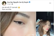 Khoe da, Hoa hậu Kỳ Duyên lại bị soi lỗi kẻ mắt