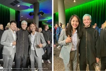  Cầu thủ tuyển Việt Nam thích thú chụp ảnh cùng Huyền thoại ĐT Mỹ 