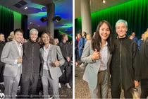  Cầu thủ tuyển Việt Nam thích thú chụp ảnh cùng Huyền thoại ĐT Mỹ 