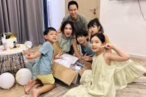 Hotgirl hạnh phúc bên chồng ca sĩ đình đám Vbiz và 4 con