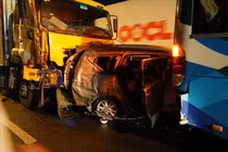 Hiện trường vụ tai nạn liên hoàn trên cao tốc TP HCM - Long Thành - Dầu Giây