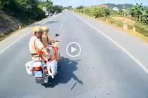 Video: Xe tải cố tình bỏ chạy, CSGT rút súng truy đuổi