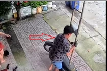 Người đàn ông bắc thang kiểu lạ lùng, hậu quả suýt bó bột