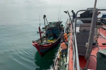 Quảng Trị: Bắt 2 tàu cá đánh bắt hải sản trái quy định