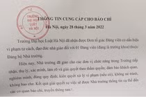 Thông tin mới nhất vụ Trưởng khoa Trường Đại học Luật Hà Nội bị tố cưỡng bức, tấn công tình dục