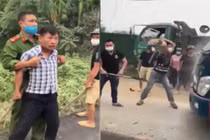 Khởi tố vụ cầm dao chém ô tô trước mặt công an ở Hòa Bình