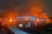 Cháy lớn tại xưởng giấy ở Hải Phòng