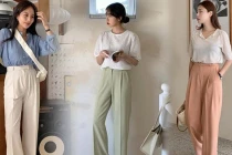 9 cách mix đồ với quần ống rộng của gái Hàn sang chảnh cực đỉnh 