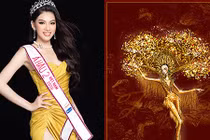 Bản vẽ quốc phục gây ấn tượng của Á hậu Ngọc Thảo 