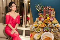 Mâm cỗ cúng ông Công ông Táo đẹp mắt của loạt sao Việt