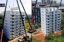 Video: Xây cả toà nhà 10 tầng chỉ trong hơn một ngày
