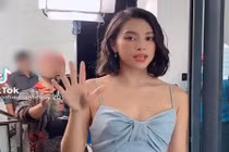 Hình ảnh Hoa hậu Tiểu Vy ngồi kém duyên 