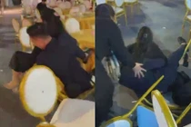 Bùi Tiến Dũng ngã sấp mặt vì bế khách nữ trong đám cưới