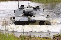 Mục kích xe tăng của lính dù Nga đi bơi