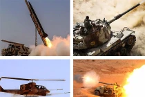 Pháo binh, xe tăng, máy bay Iran thi nhau "khạc lửa"