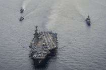 Chiến hạm Mỹ-Malaysia dàn quân tập trận trên Biển Đông