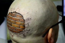 Chùm ảnh: Cạo đầu xăm hình 3D táo bạo