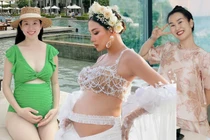 Nhan sắc 6 mẹ bầu sắp “vỡ chum”: Ly Kute khoe dáng với bikini, Võ Hoàng Yến bụng to vẫn tự tin làm vedette