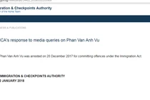 Một người tên Phan Van Anh Vu bị bắt tại Singapore