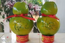 3.000 trái dừa hồ lô in chữ nổi có gì mà giá 600.000đ/trái