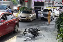 Lý do không ngờ khiến nam thanh niên tự đốt xe ở TPHCM