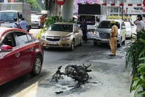Lý do không ngờ khiến nam thanh niên tự đốt xe ở TPHCM