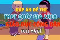 Đáp án môn Giáo dục công dân kỳ thi THPT quốc gia 2019