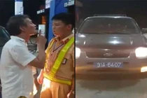 Tài xế xe biển xanh tát CSGT ở Thanh Hoá bị phạt 2,5 triệu đồng