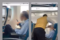 Xôn xao hành khách mang dao lên máy bay gọt hoa quả