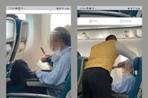 Xôn xao hành khách mang dao lên máy bay gọt hoa quả