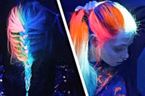 Sốt xình xịch mốt nhuộm tóc huỳnh quang rực sáng trong tối