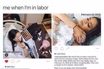 Vượt qua cơn đau, bà mẹ trẻ vừa đẻ vừa make up 