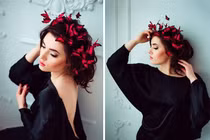 Đẹp ma mị những kiểu tóc kết bướm Thái