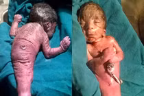 Thương tâm em bé mắc hội chứng nàng tiên cá hiếm gặp