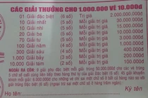 Ngày mai, vé số kiến thiết tăng giải đặc biệt lên 2 tỷ 