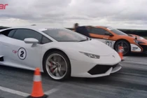 Màn đua đầy hào hứng giữa McLaren S650S và Lamborghini Huracan