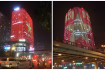 Bất ngờ những tòa nhà “kich độc” mừng đội tuyển Việt Nam chiến thắng