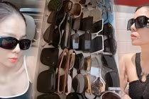 Lệ Quyên khoe sương sương một góc tủ kính mắt