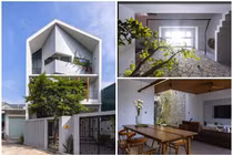 Nhà phố với mặt tiền cắt vát như viên ngọc ở Hà Nội