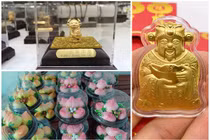 Lì xì Thần Tài, linh vật trâu vàng...giá rẻ hút khách ngày vía Thần Tài