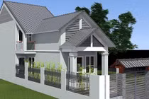 Hút hồn 10 mẫu nhà cấp 4 gác lửng mái thái tuyệt đẹp