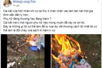 Vợ cay đắng đốt ảnh cưới bởi mất chồng vì "con giáp thứ 13"