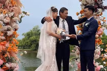 Tiết lộ đặc biệt về bộ vest ông Sinh mặc trong đám cưới Nam-Long